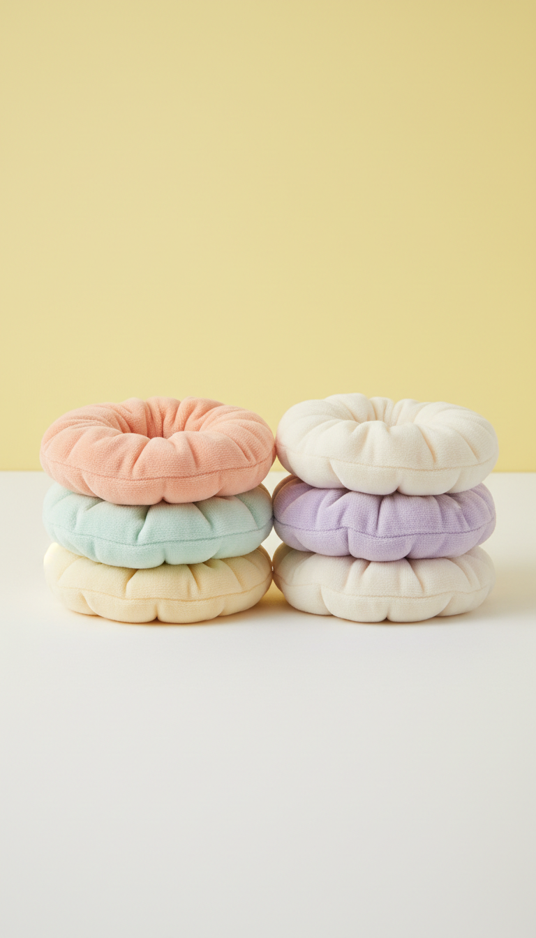 Lemon Soufflé pastel hair tie set