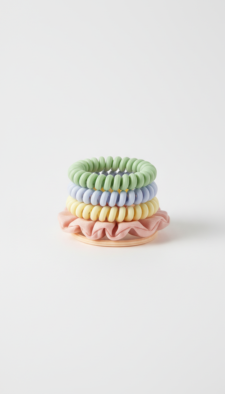 Matcha Mint pastel hair tie set